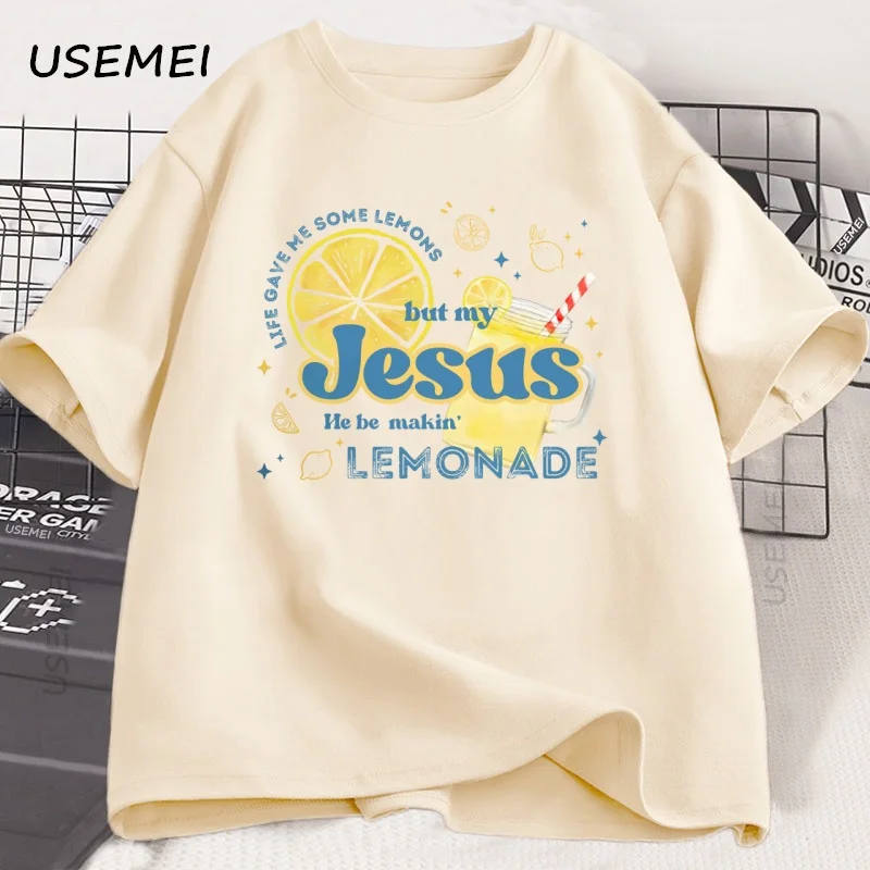 Life Gave Me Some Lemons But My Jesus T Shirt Men Women Christian T-shirt God's Got My Back, Faith Funny Lemonade Tee Unisex