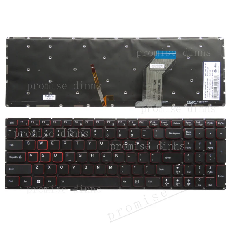 M  New for Lenovo Ideapad Y700-15ISK Y700-17ISK Y700-15ACZ Keyboard US Backlit