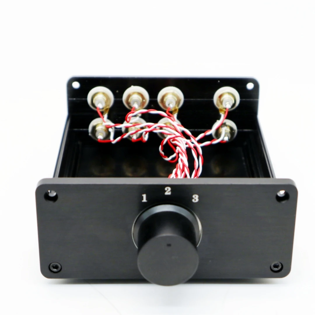 Home audio 3 in 1 out input audio switcher selection Power amplifier Front signal switch Aluminum alloy version