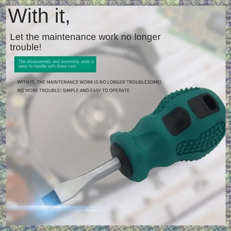 

WON Small Carrot Heads Screwdriver Mini Dual-Purpose Screwdriver Half-Inch Flat Short Screwdriver