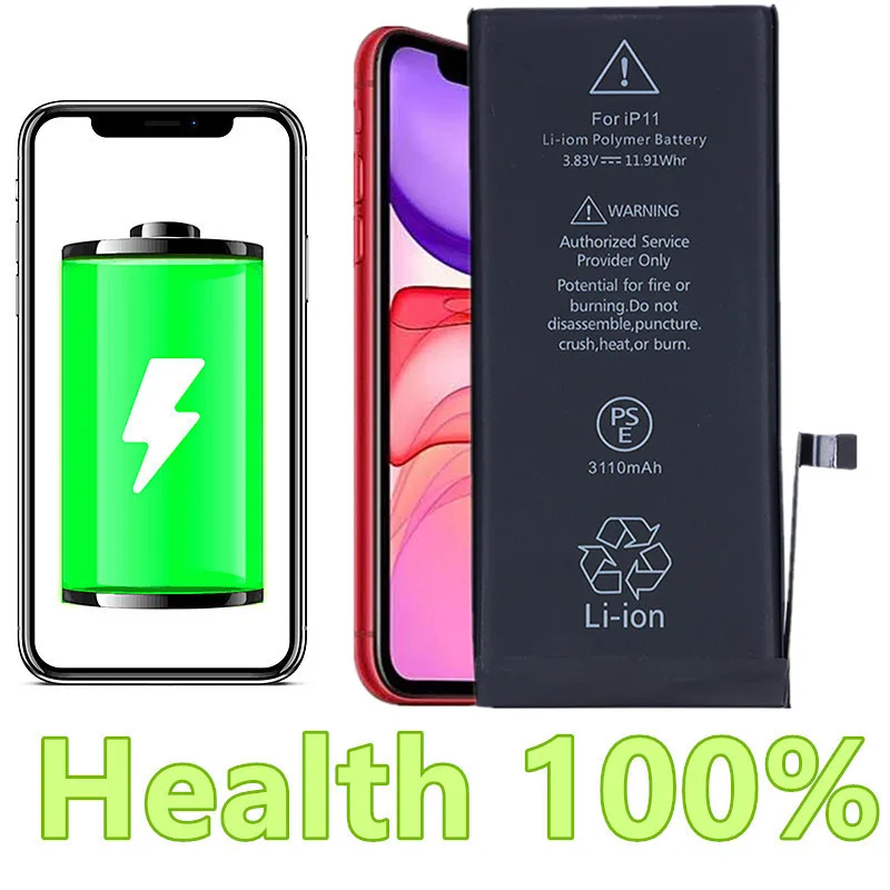 

Аккумулятор для iPhone 12, 13, 14, 15, 16 Plus, 14 Pro Max Mini 15 Plus, 13 Mini Zero Cycle, лучшая замена с инструментами, здоровье, 100% батарея