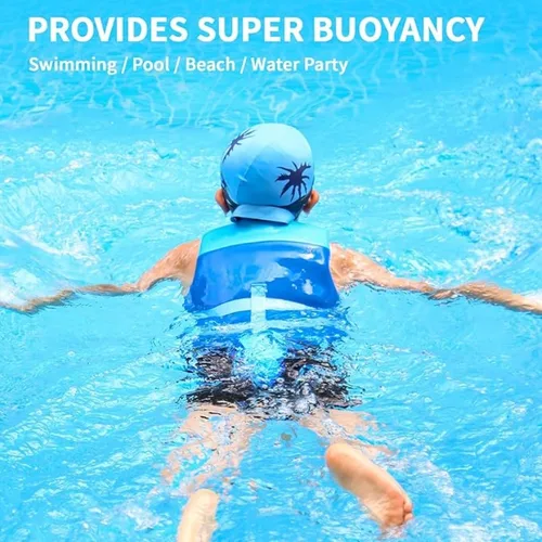 Imagen 2 del producto Chaleco salvavidas para natación para niños con cinturón de seguridad ajustable, equipo de natación de buceo ligero, chalecos salvavidas para niños