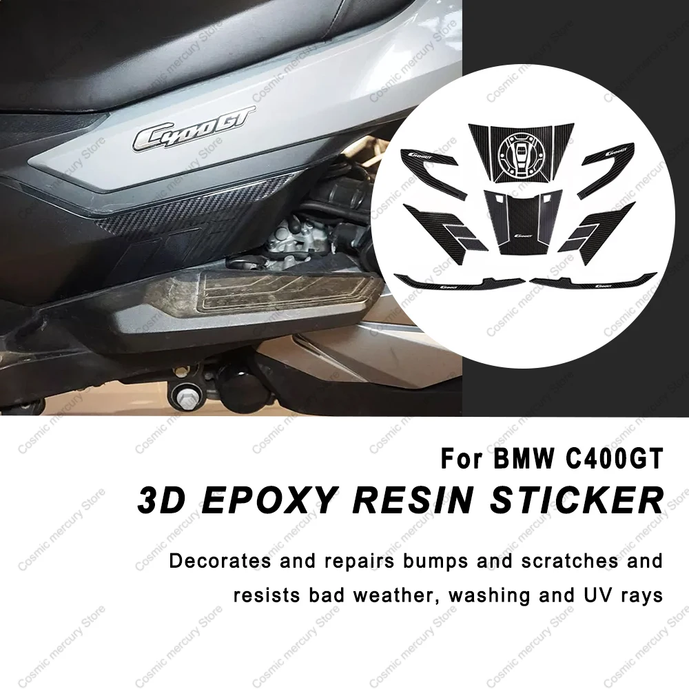 

3D Epoxy Resin Protective Sticker Motorcycle Kit Tank Pad Sticker For BMW C400GT