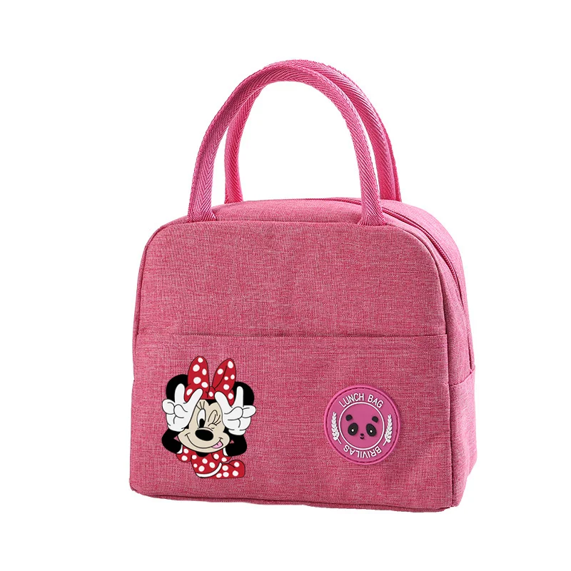 Disney Minnie Mouse Lunch pakete für Kinder große Kapazität Einkaufstasche Picknick Lunchbox Thermo tasche tragbare Outdoor-Büro Lebensmittel beutel