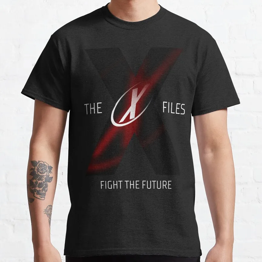 

Fight the Future Vintage Sci fi tv series The X Files Trust No One Gift t shirt Alien Graphic clothes All size tops S-6XL