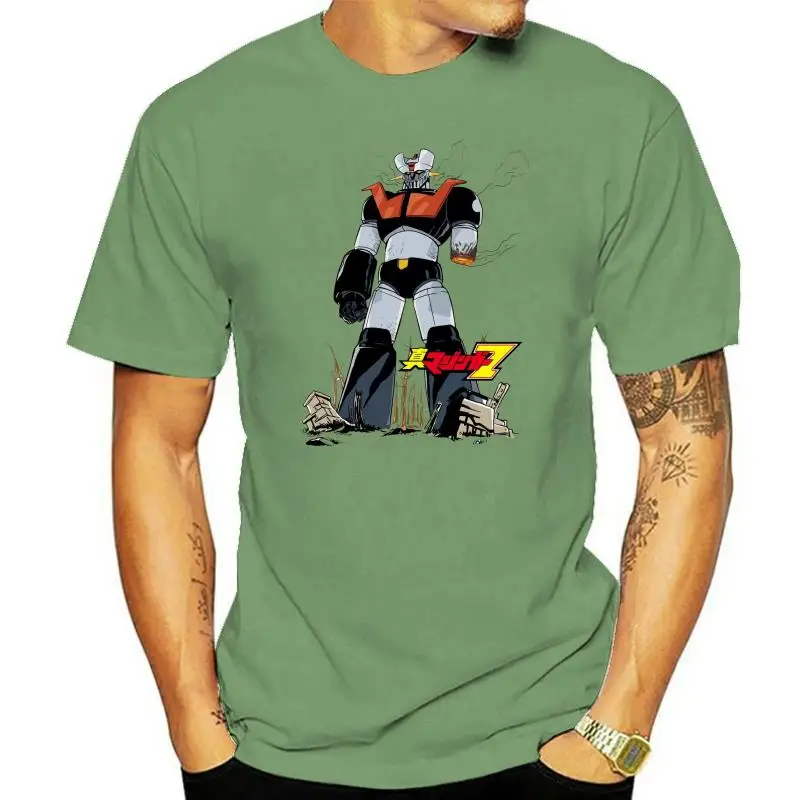 

T Shirt Mazinger Z Cartoon Tshirt Anime Robot 100% Cotton Present Birthday T-Shirt Boy Short Sleeve Tee Shirt Men Crew Neck