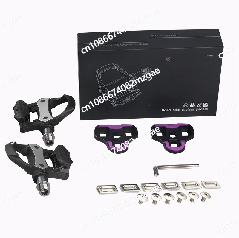 

Road bike lock pedal Sanperin carbon fiber titanium shaft bicycle pedal with lock piece accessories