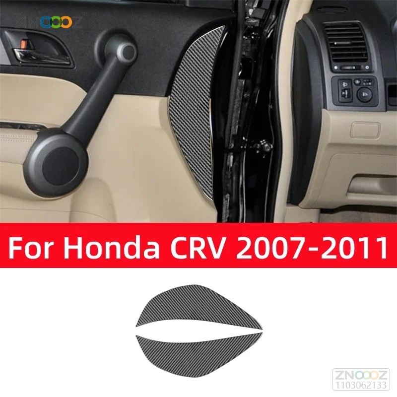 

Аксессуары для Honda CRV CR-V 2007 2008 2009 2010 2011, буферная подушка из углеродного волокна для внутренней двери автомобиля, декоративная наклейка, крышка, отделка