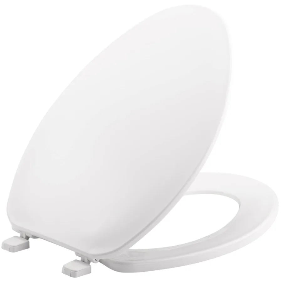 

Bemis 170000E longated Closed Front Toilet Seat with Cover in White