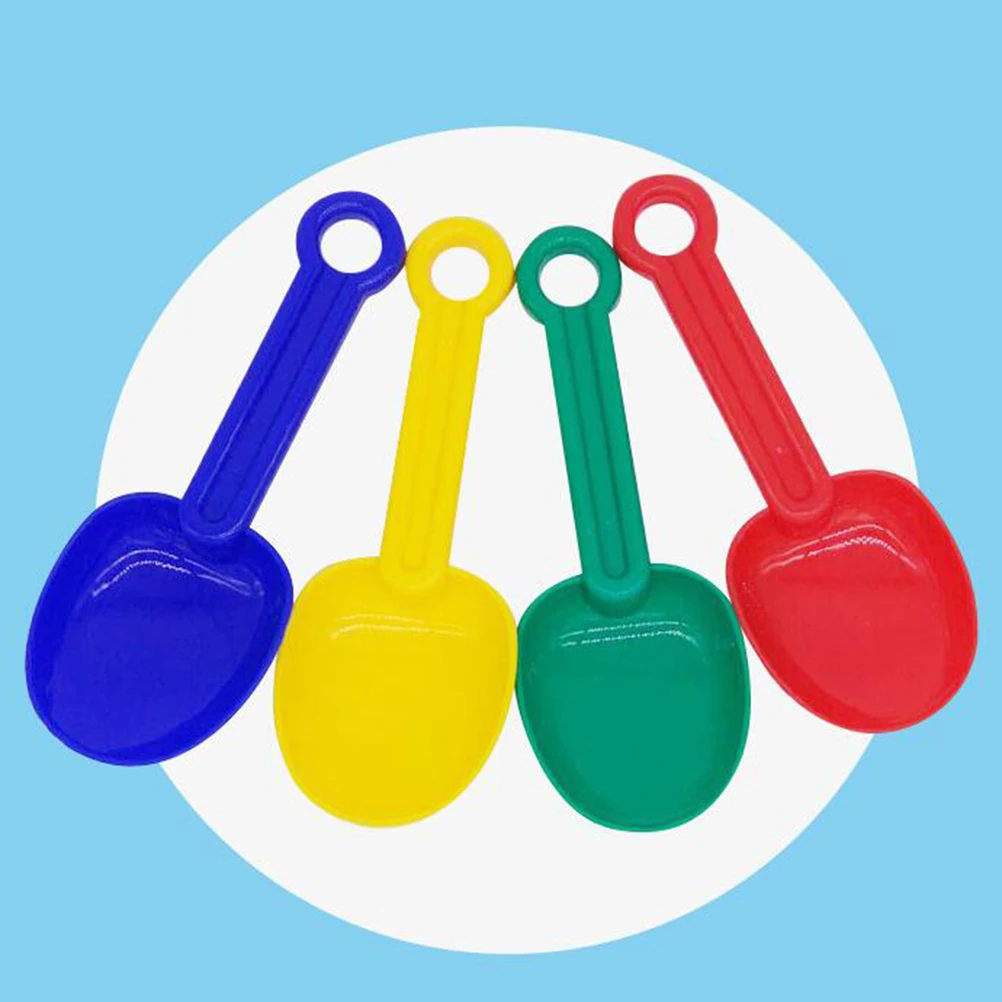 Pelle à sable, jouet à usage sûr, jouets de plage pour enfants, jouets d'extérieur, dissolvant en plastique, cadeau d'anniversaire pour filles et garçons, 4 pièces