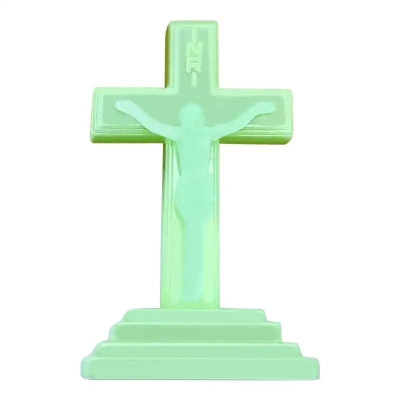 Glow-in-the-Dark For Cross Church Relics Jesus On The Stand For Cross Wall Crucifix Church Tabletop Decoration