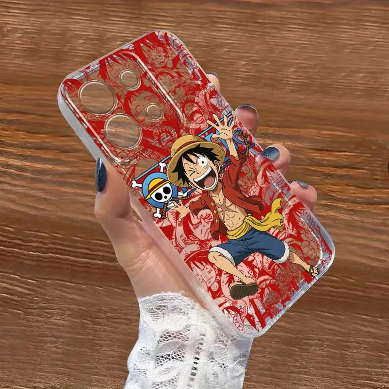

One Piece D. Luffy Cool For Xiaomi Redmi 10 11 K30 K40 K50 K60 K70 Pro Prime Plus Ultra Zoom 5G TPU Transparent Phone Case
