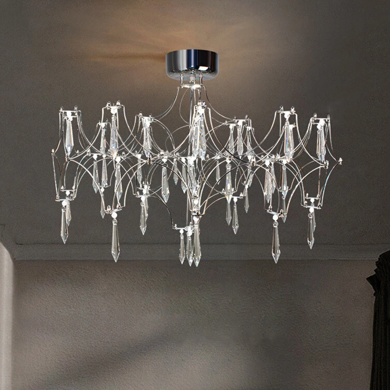 Modern LED Crystal Chandelier Luxury Suspension Lamp Hotel Bedroom Dining Room Home Decorative Lights Lighting Fixtures Lustre