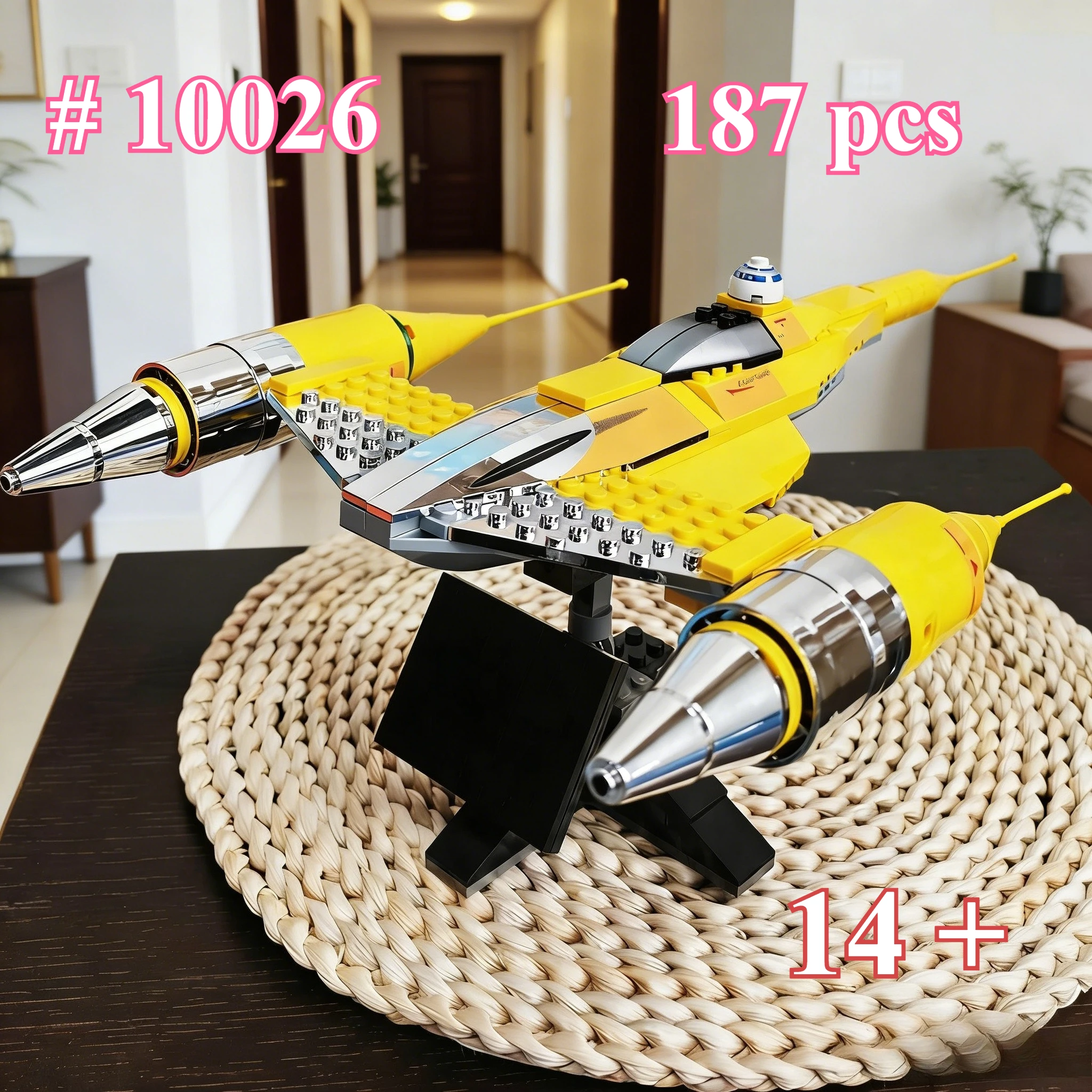 

Наборы строительных блоков Yellow Planet Fighter 10026, подходящие для подарков на день рождения, совместимые с деталями Legoed, 187 шт.