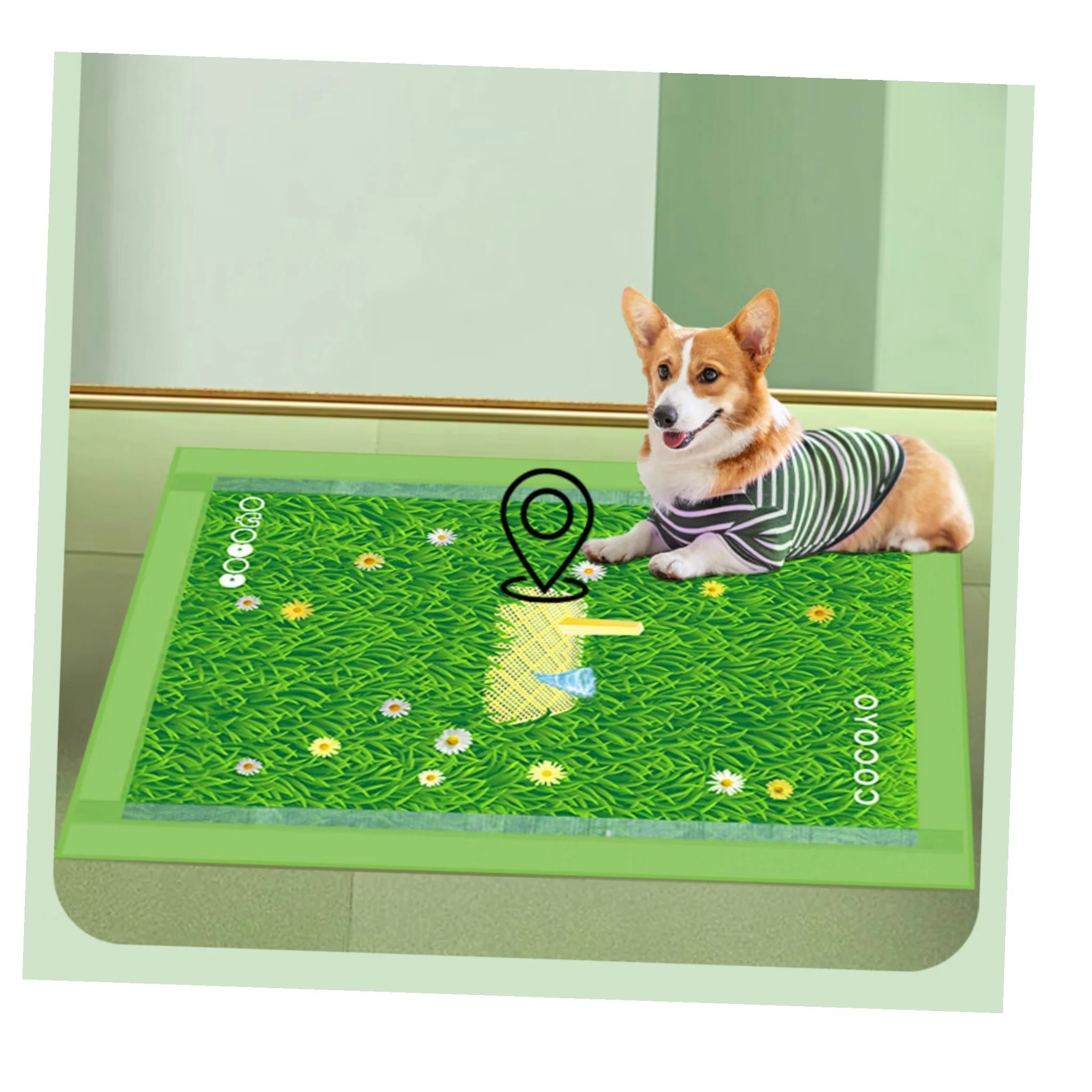 

10pcs/20pcs/40pcs/80pcs Dog Grass Diaper and Pet DiaperNatural Grass Puppy Pad Eco-Friendly Training Pad for Indoor/Outdoor Use