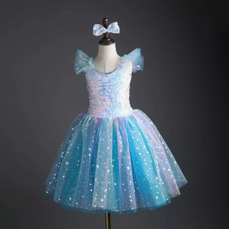

Children's Puffy Gauze Skirt, Performance Clothes, Girls Sequins, Cute Princess Skirt, Kindergarten Ballet, New