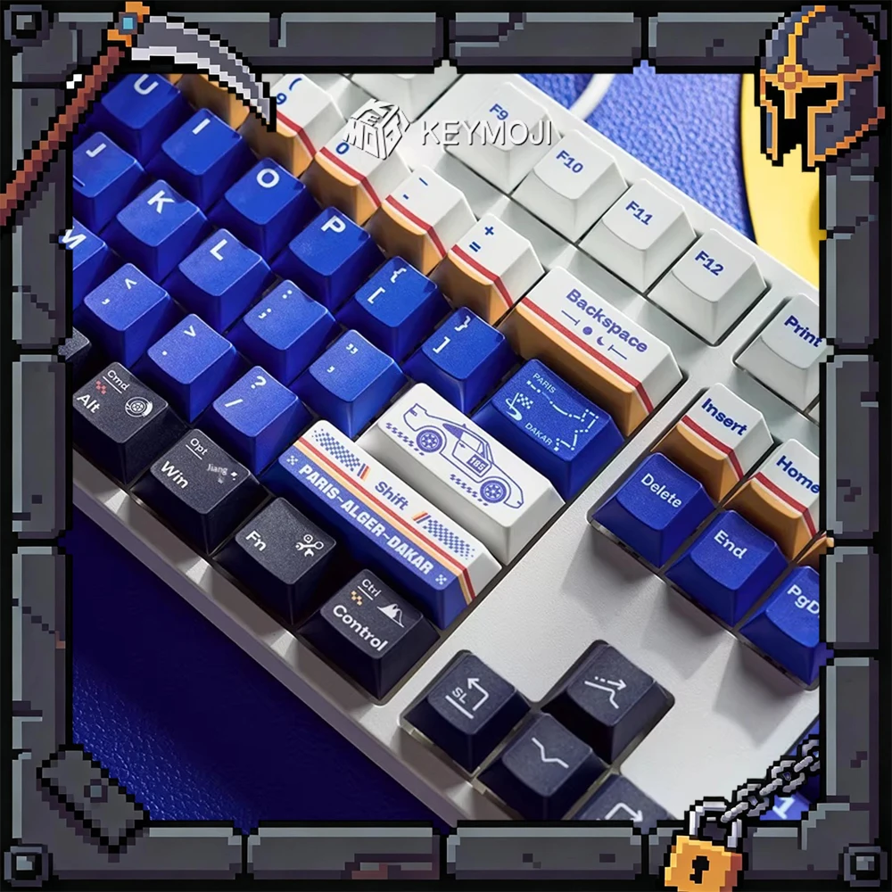 KEYMOJI 959 Lefumen Racing PC Keycaps Painting Factory Thermal Sublimation Magnetic Shaft Keyboard Keycaps PC Accessories Gifts