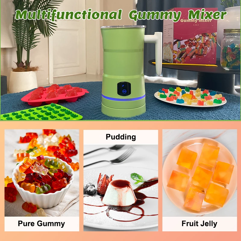 Non-Toxic Gummy Candy Maker Easy to Clean Candy Making Kit Family Fun Kitchen Gadget Infused Edible DIY Gummy Machine