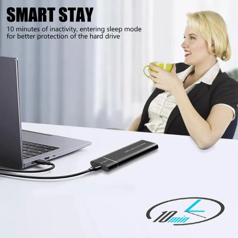 

Корпус для внешнего твердого диска M.2, быстрая передача данных 5 Гбит/с, алюминиевый корпус