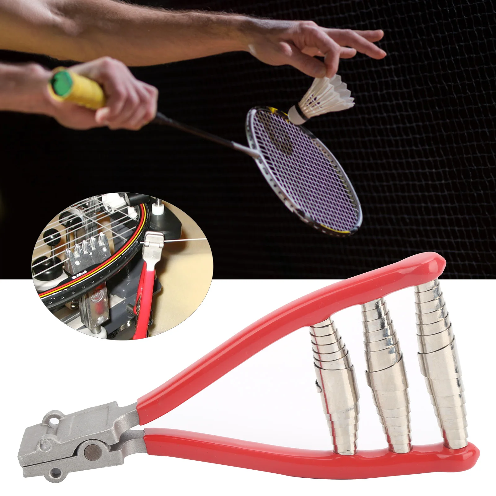 Badmintonracket Starten Bespangklem Tennisracket 3-veerstarter Bespangereedschap Brede racket Startklem