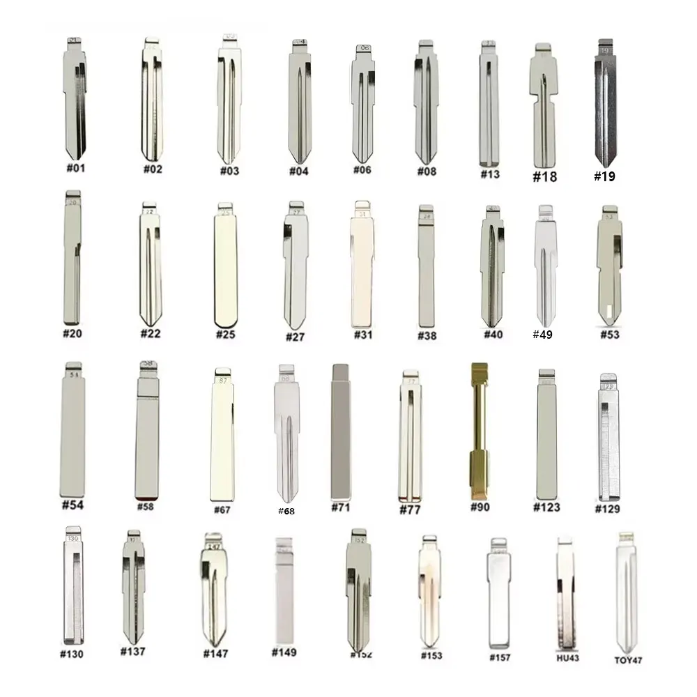 175PCS/SET Car Key Blade 35 Types Metal Blank Uncut Flip KD Remote Key Blades for KEYDIY KD VVDI Xhorse Remotes