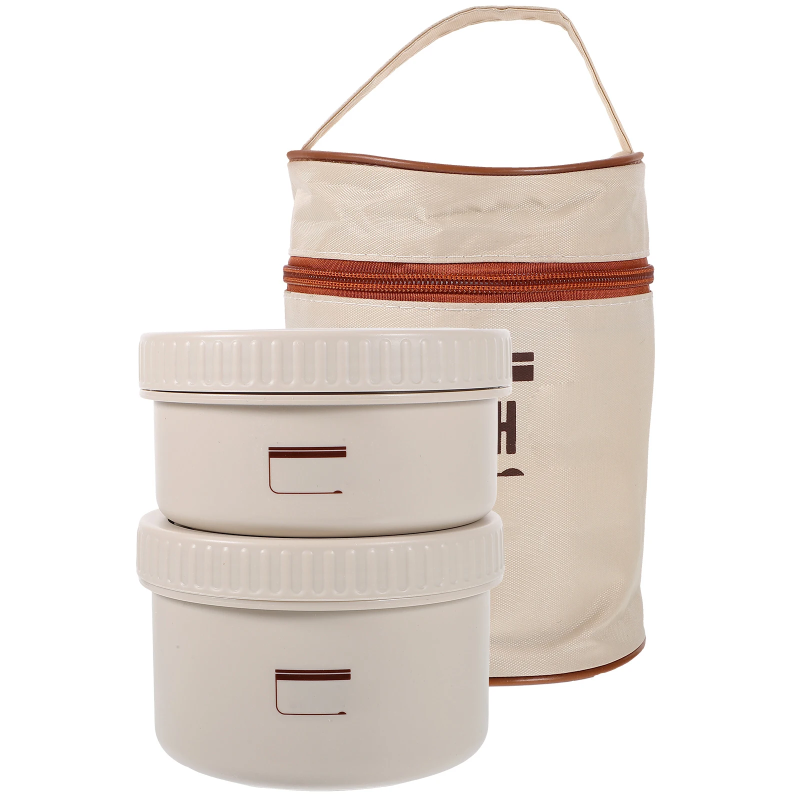 

1 set 1 Set Of Portable Insulated Lunch Box Stainless Steel Soup Bowl With Lid Non-Slip Handle Leak-Proof For Ramen Noodle Bento