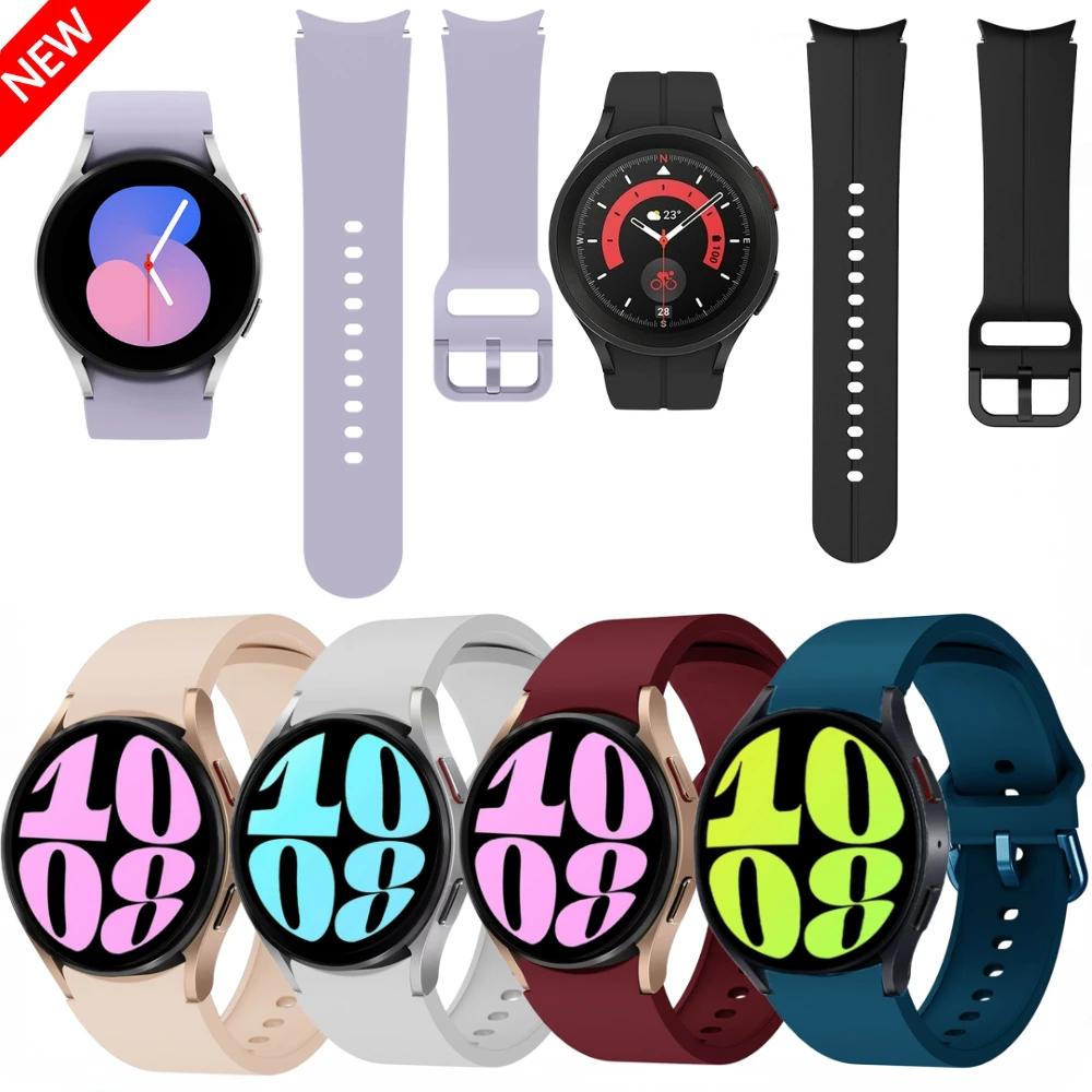 

Sport Silicone Strap For Samsung Galaxy Watch 4 5 6 7 44mm 40mm Classic 47mm 43mm 46 42mm Bracelet Samsung Watch 5 Pro 45mm Band