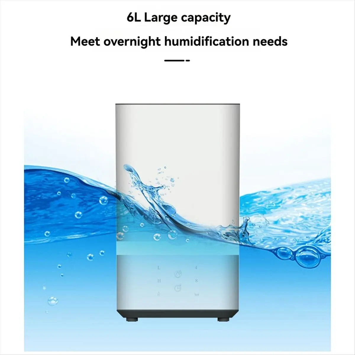 ABGZ LagerCapacity HighLife Touch Panel 5L Cool Mist Ultrasonic Humidifier for Home Essential Oil HumidifyingSpray(US)