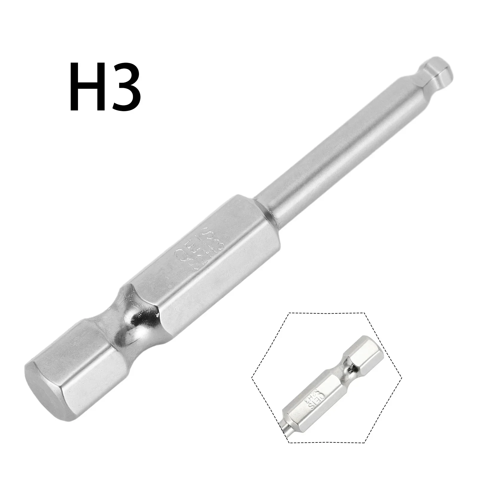 Electroplated Silver Colored Magnetic Driver Bit Can Firmly Hold Screws for Automotive and Manufacturing Industries