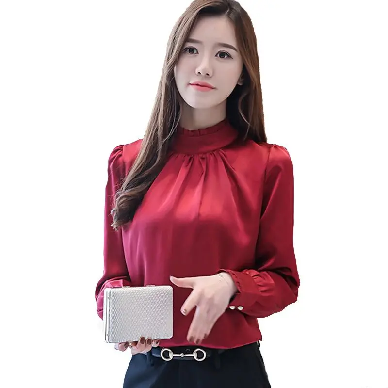 Stylish Solid Color Spliced Oversized Folds Ruffles Blouse Women\'s Clothing 2022 Autumn New Casual Pullovers Sweet Shirt