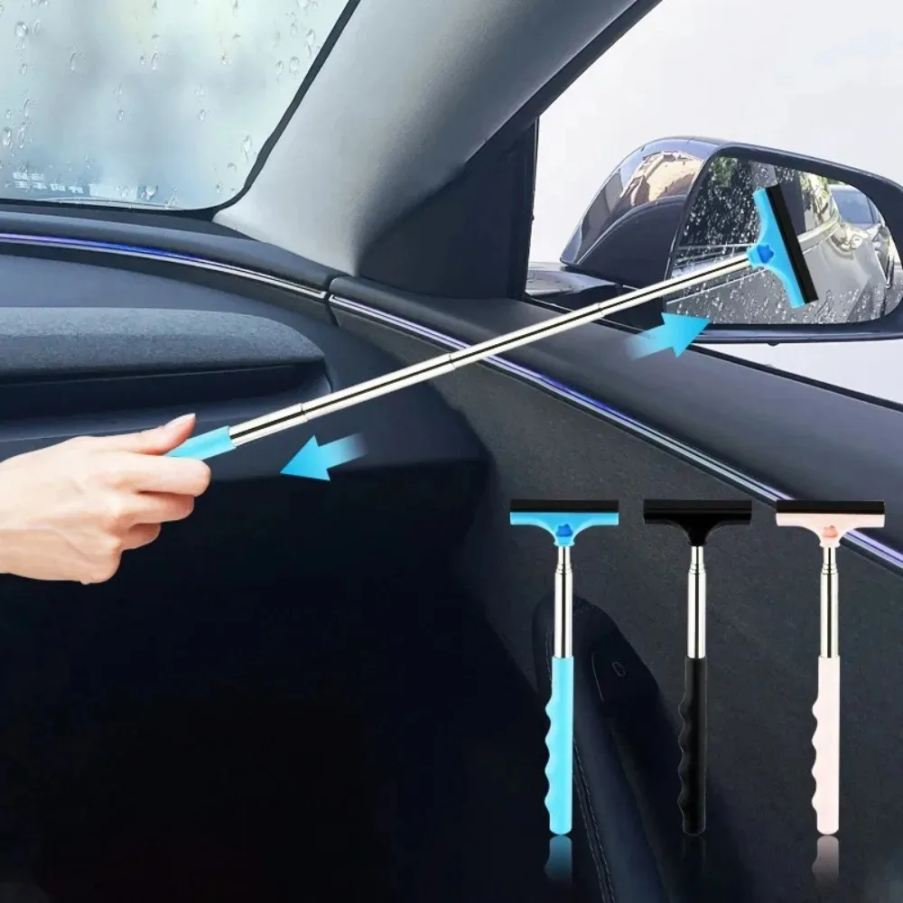 Limpiador de Espejos Retrovisores de Coche, Mini Limpiaparabrisas Telescópico Portátil, Herramienta de Limpieza de Vidrios para Automóviles