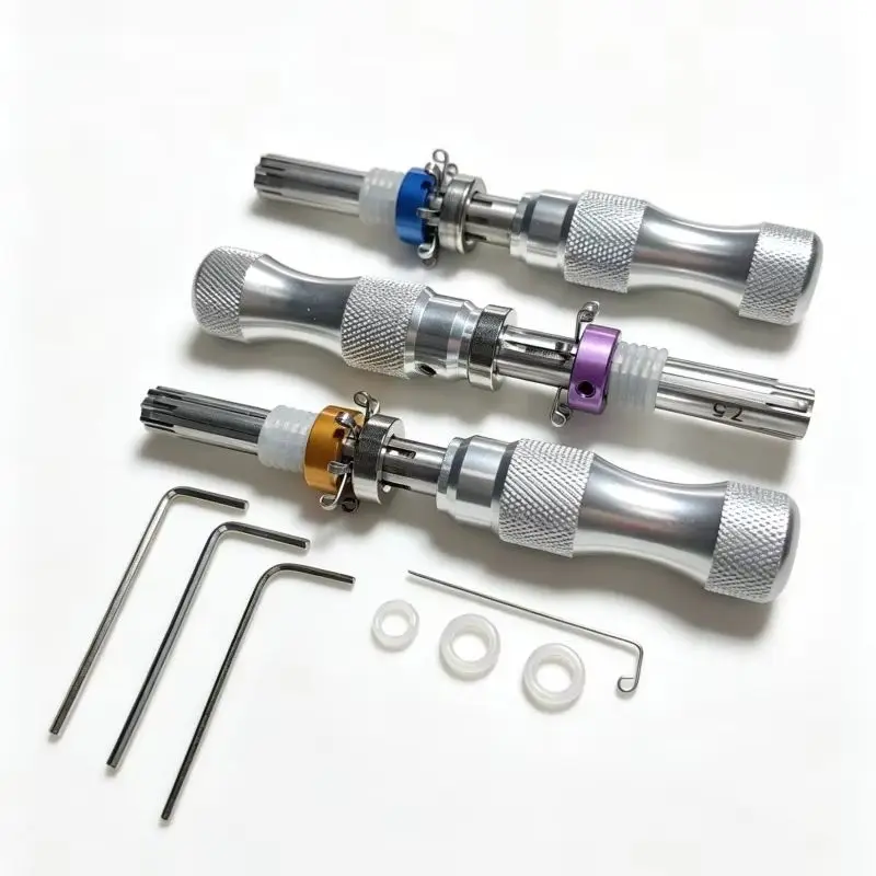 Tubular Lock Pick Set for Beginners and Pro Locksmiths, Stainless Steel Tool Kit for Picking Tubular Locks