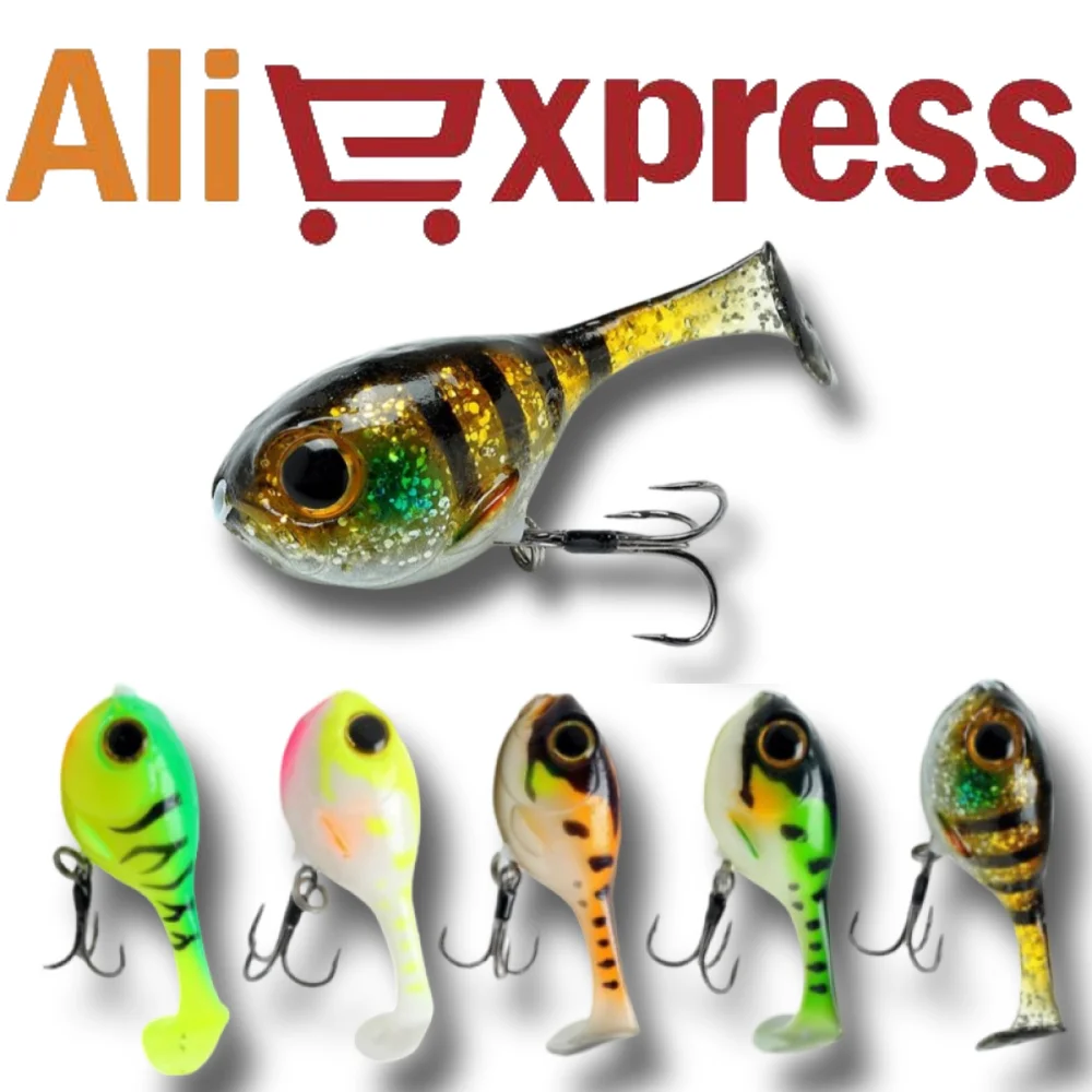 Baby Deraball Swimbait Weich köder Ballon fisch 60mm 10g Jackall Balam Silikon köder mit Haken für Bass Fishing Pike Illex Köder