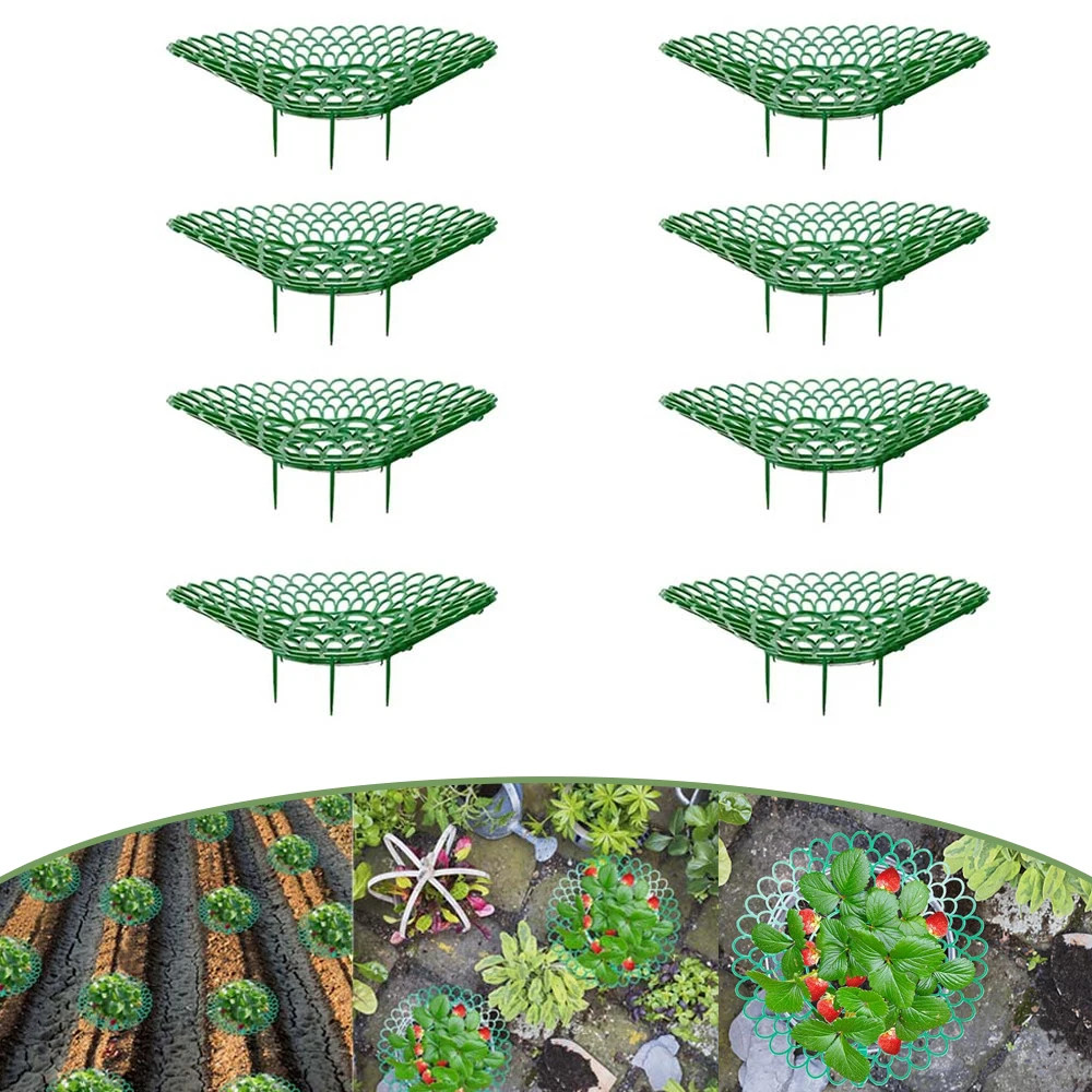 

8Pcs Strawberry Support Stands with 3 Sturdy Legs Strawberry Growing Racks Berries Growing Frame Holder for Garden Homegrown