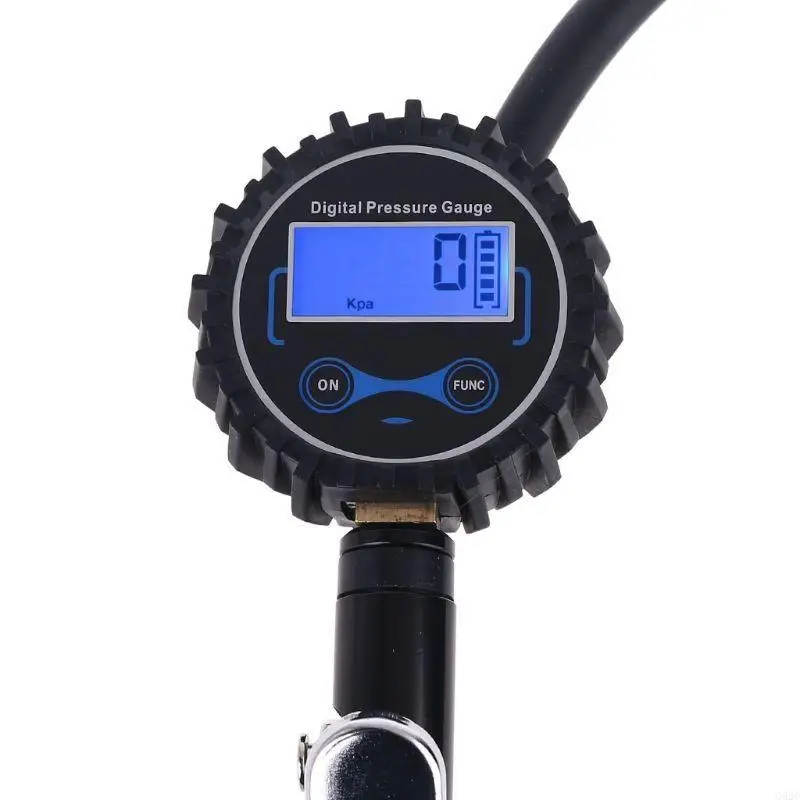

G92C Tire Inflator Pressure Gauge with Dual for Head Air Chuck 1/4" NPT for Motorcycl