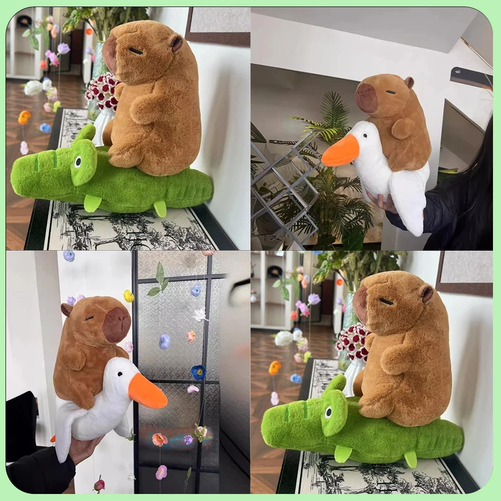 

25 см Kawaii моделирование капибары плюшевые игрушки Капибала поездки гуся и крокодила мягкие игрушки для детей подарки на день рождения