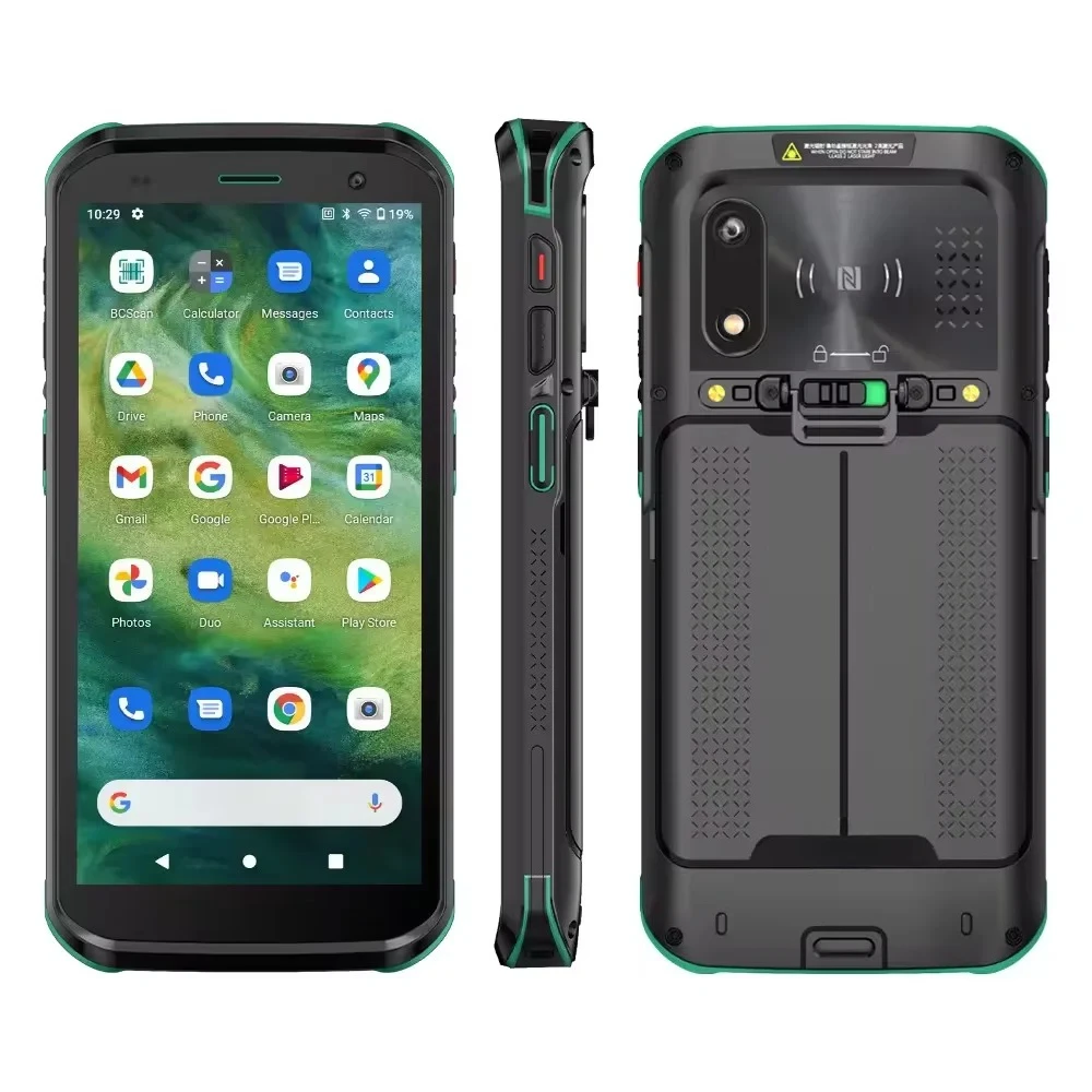 Rugged Android PDAs Industrial Wireless Barcode Scanner Rug Waterproof Rfid Barcode Scanner with Display Screen C5000