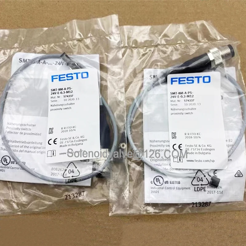 Original FESTO SMT-8M-A-PS-24V-E-0.3-M12 574337 SMT Magnetism Switch