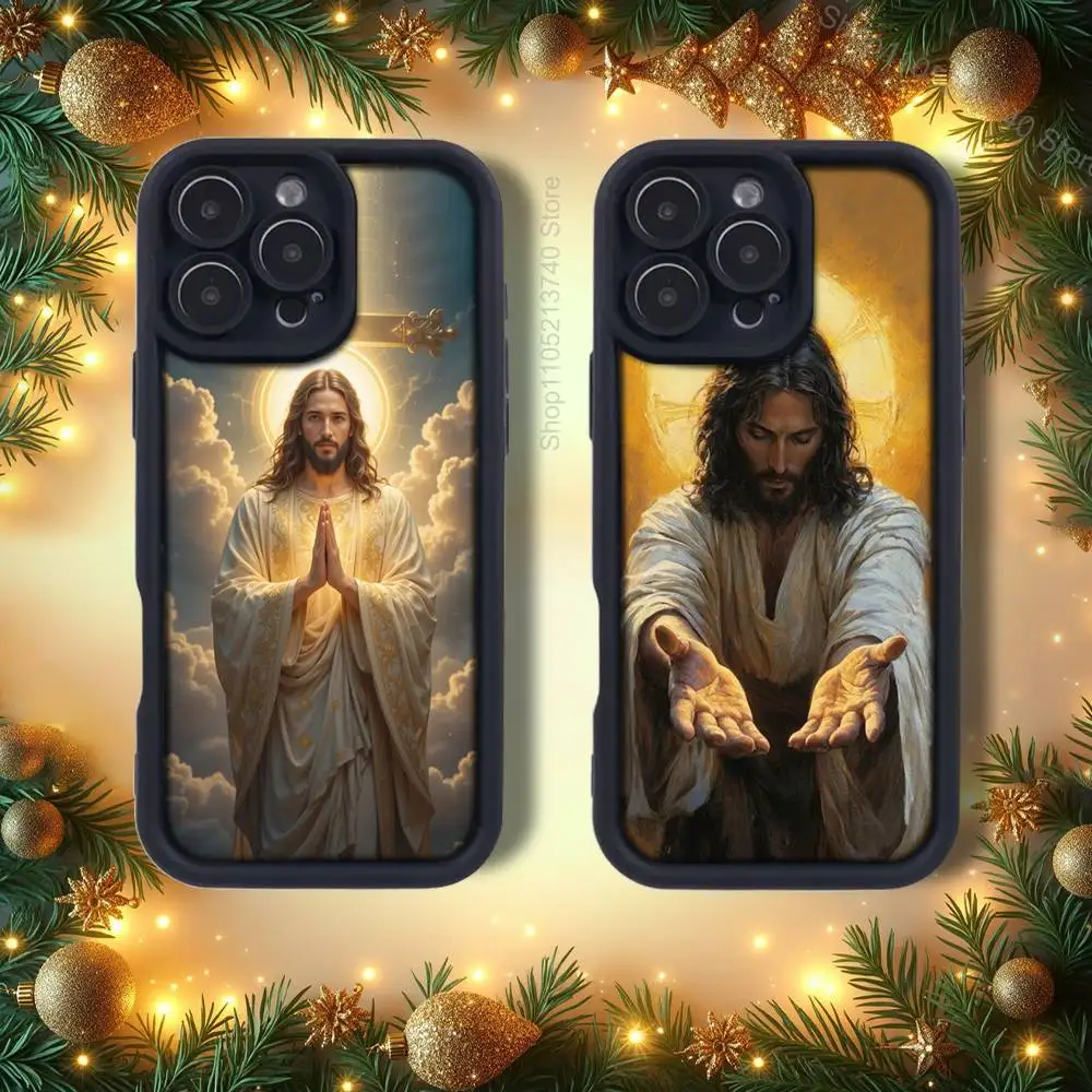 

R-Religious B-BeliefS Jesus For iPhone 14,12,17,15,11,13,16,Pro,E,Plus,Max,SE4,Air, emery Black Full Coverage Phone Case