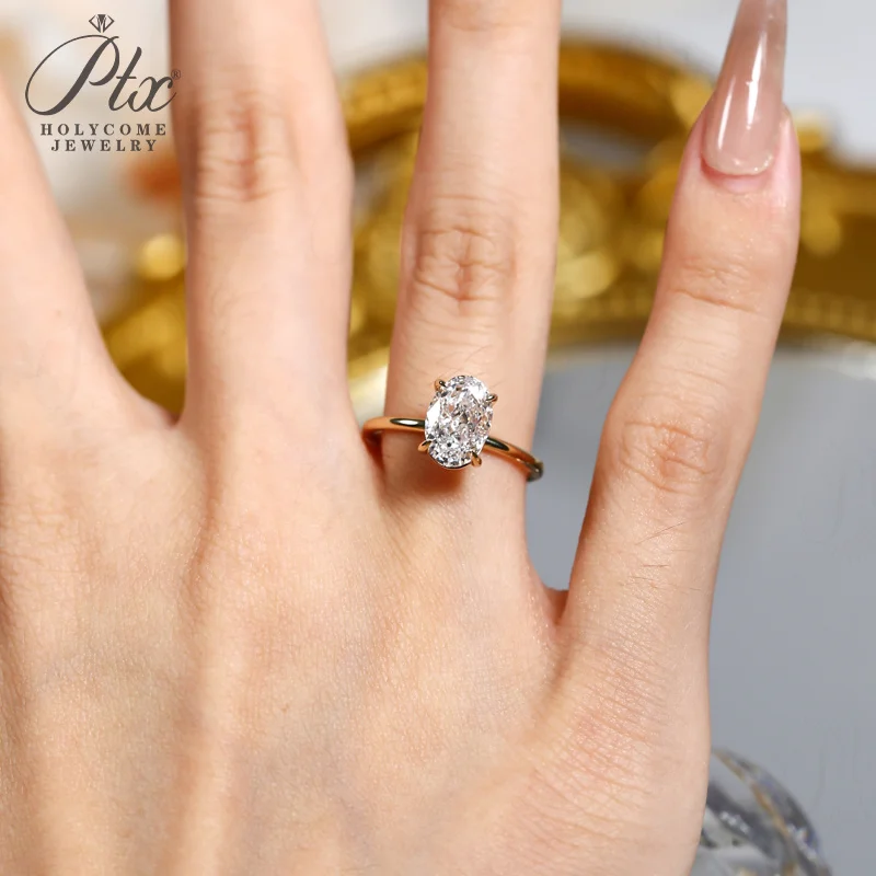 1-3ct Moissanit-Ring, D-Farbe, Crushed-Ice-Schliff, VVS1-Klarheit, 18K Gold Ehering, Schmuck für Frauen, Alltagsschmuck, Jubiläumsgeschenk – Detail 13