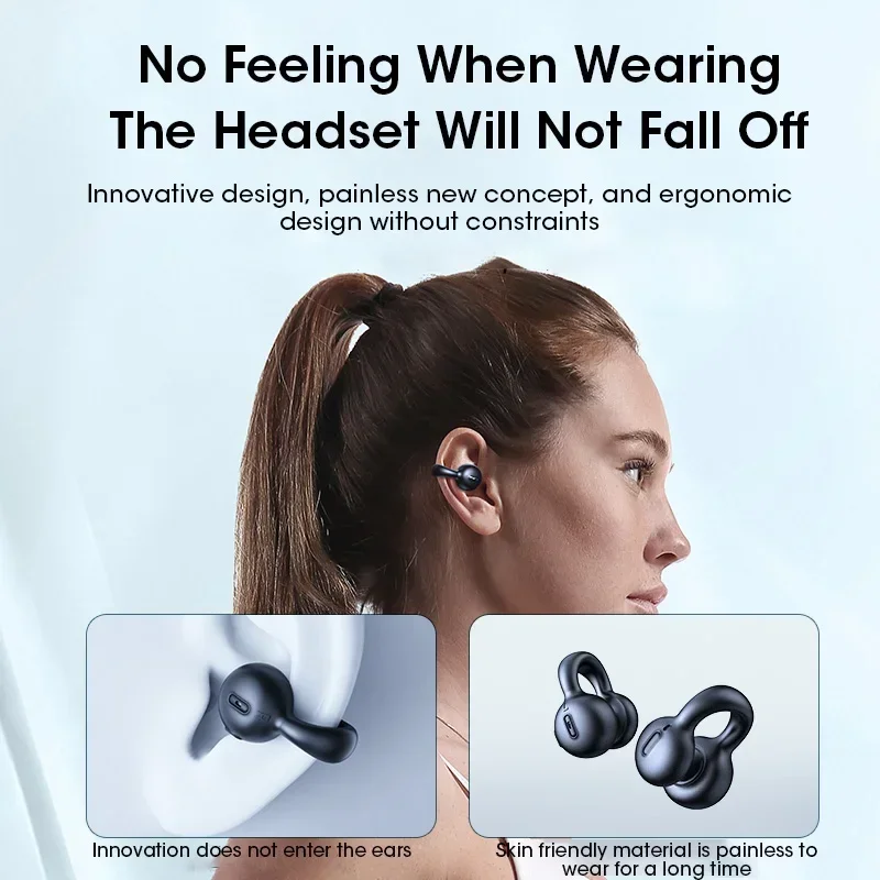 Sophia-Casque à conduction Bluetooth sans fil, casque HiFi pour le sport, étanche, réduction du bruit, longue durée de vie de la batterie, écouteur, nouveau