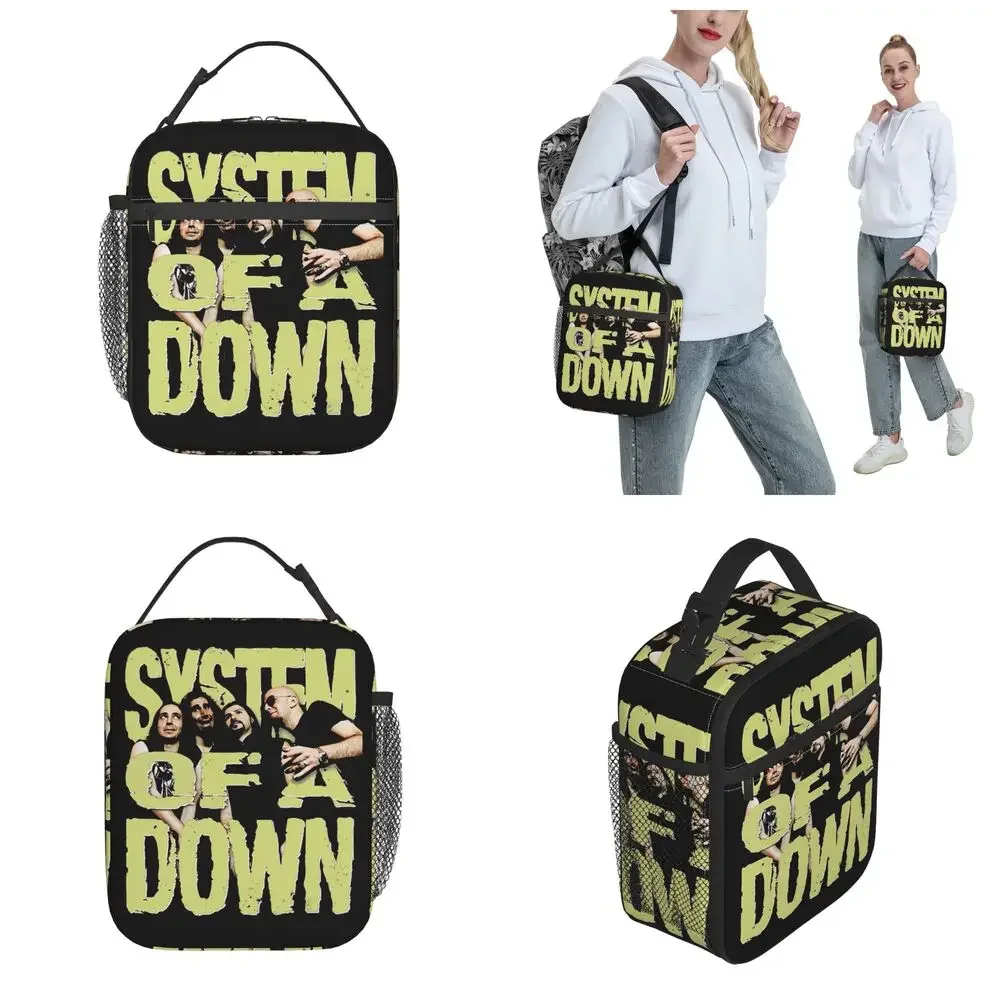 System Of A Down Merch Insulated Lunch Tote Bag School SoaD Band Lunch Container Reusable Unique Design Thermal Cooler Bento Box