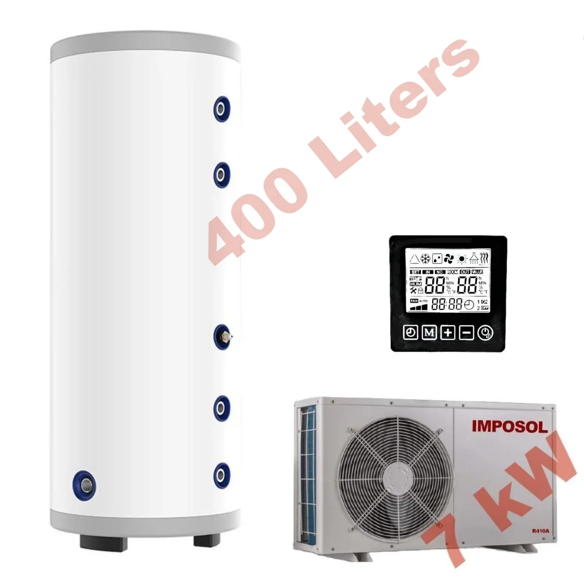 

400 Liters 7 kW Air to Water Heat Pump Storage Water Heaters