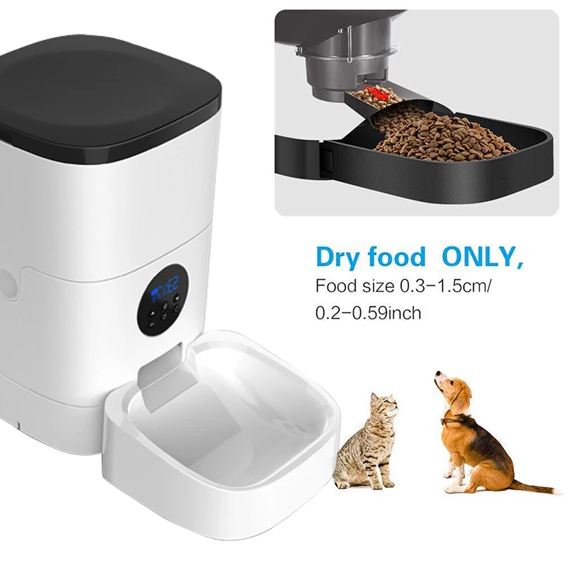 Pet Feeder Automatic Food Dispenser for Cats & Dogs with APP Control,1080P HD Camera,Live Video and Audio Communication