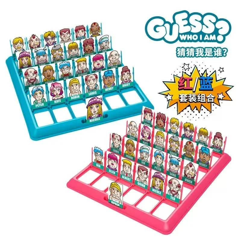 Ouder-kind casual bordspel voor kinderen Raad eens wie ik ben de puzzel van de baby Denken Klein speelgoed Logisch redeneren