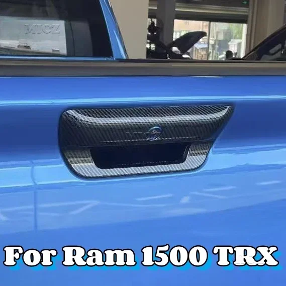 

Накладка на заднюю дверную ручку для Ram 1500 TRX 2019-2022 2023 из углеродного хром АБС-пластика