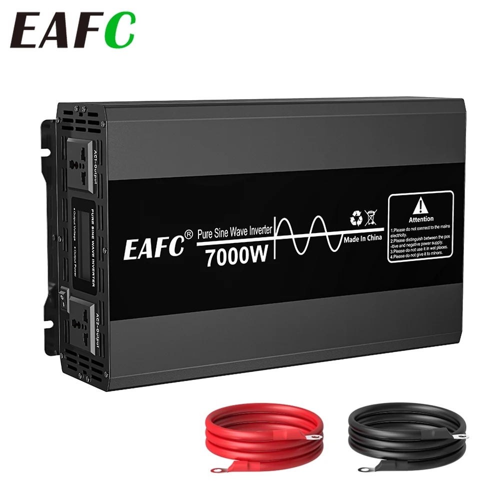 EAFC Universal Inverter 12v 220v Pure Sine Wave 4000W 500W 7000W Transformer Convert Multi-functionSocket Converter Car inverter