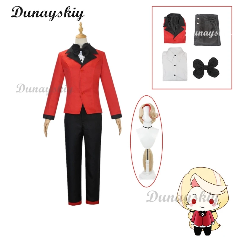 Cartoon Hotel Fantasia Peruca Traje para Disfarçar Mulheres Adultos, Roupas Unissex, Halloween Carnaval Suit, ie Morningstar Cosplay