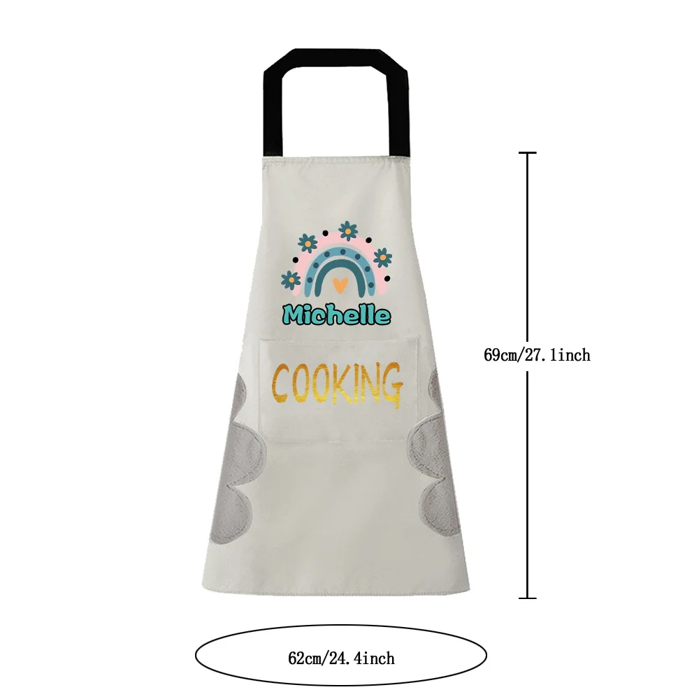Personalized Customized Simple Fashion Apron Dirty Oil-resistant Coffee Overalls Apron Kitchen Accessories