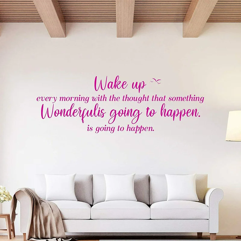 

"Wake Up" Inspirational Quote Wall Stickers Vinyl Home Decor Living Room Bedroom Nursery Decoration Decals Removable Murals S558